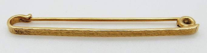 An 18ct gold tie pin in Kemp of Bristol box, 2.