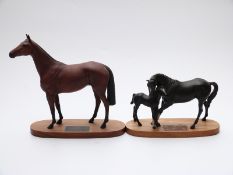 Two Beswick horses/groups Red Rum and Mare and Foal