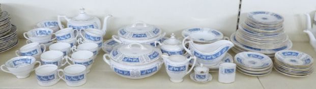 Coalport Revelry pattern dinner and tea ware, mostly six place setting,