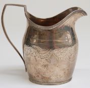 Victorian hallmarked silver helmet shaped cream jug, London 1888,
