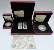 Royal Canadian Mint 10 dollar 62.69g silver maple leaf coin, together with a 20 dollar 31.