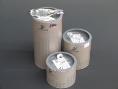 Three Swarovksi Crystal Seals and Sealions, largest 10cm long,