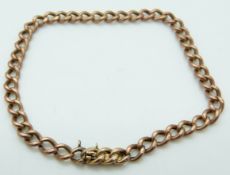Edwardian 10ct rose gold bracelet, 4.