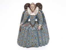 Cast lead figure of Queen Elizabeth, marked 1, cast with lead from the Houses of Parliament,