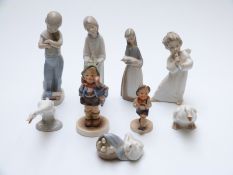 A collection of Lladro,