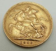 A 1903 gold full sovereign