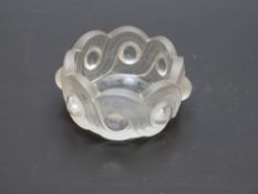 Lalique Gao glass bowl/ dish signed Lalique France to base, 11cm in diameter.