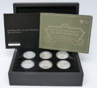 Royal Mint Anniversary First World War outbreak 2014 UK five-pound silver proof six coin set,