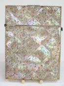 Mother of pearl card case, height 10.