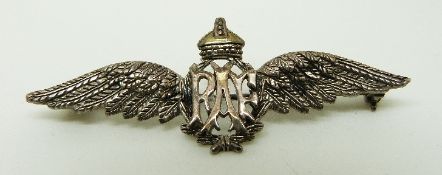 A silver RAF sweetheart brooch, L5.