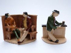 Two Percey Braisbury Cheltenham Art pottery figures,