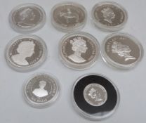 Silver Royal Commemorative crown sized coins,