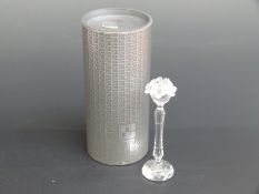 Swarovski Crystal cut glass Flower Candle Holder, 19cm tall,