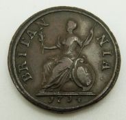Queen Anne 1714 pattern farthing,
