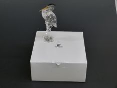 Swarovski Crystal cut glass Heron, 15cm tall,