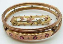 Victorian sweetheart brooch depicting a swallow (2.