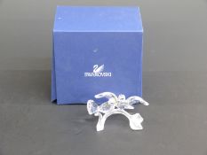 Swarovski Crystal cut glass figure group Turtledoves,