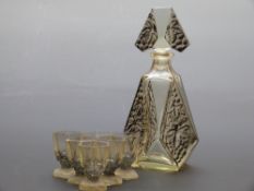 French style decanter and glasses,