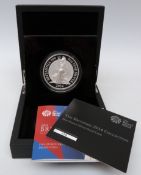 Royal Mint Britannia 'The Changing Face of Britain' 2014 five ounce silver proof coin,