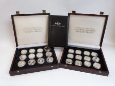 Queen Elizabeth the Queen Mother official coin collection comprising 36 silver coins in capsules,