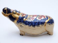 Royal Crown Derby hippopotamus paperweight