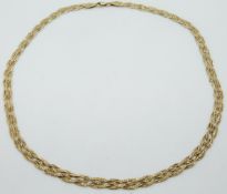 A 14k gold plaited necklace, 13.
