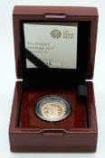 The Royal Mint 'The Piedfort' 2017 gold full sovereign, cased with certificate no. 2685, weight 15.