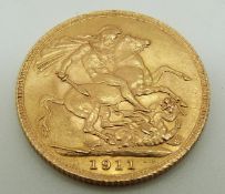 A 1911 gold full sovereign