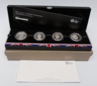 Royal Mint The Queen's Coronation 60th Anniversary Collection 1953-2013 comprising four £5 silver