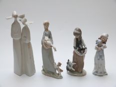 Four Lladro figurines,
