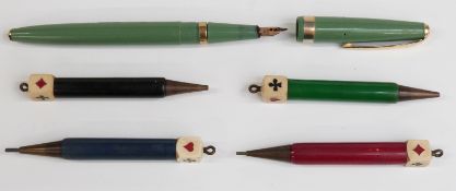 Conway Stewart 68 fountain pen and a set of bridge pencils