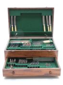 Six place setting canteen of plated cutlery