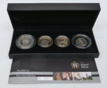 Royal Mint four coin silver proof piedfort collection 2009 includes Henry VII accession,