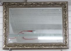 Bevelled edge silvered edge mirror overall 105 x 86cm