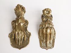 Two 19thC letter clips, one formed as a hand with kite mark and marked J & B Ratcliff,