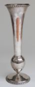 American white metal trumpet vase marked Galt & Bro sterling, height 30.