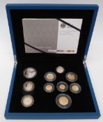 Royal Mint 2012 UK Diamond Jubilee silver proof coin set, cased with certificate no.