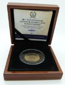 Bradford Exchange 9ct gold coin commemorating The Hawker Hurricane, 4g,
