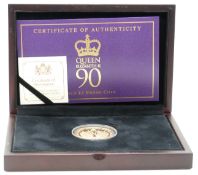 Coin Portfolio Management Company Queen Elizabeth II 90th Birthday commemorative gold five pound