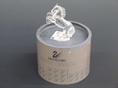 Swarovski Crystal cut glass White Stallion, 11cm tall,