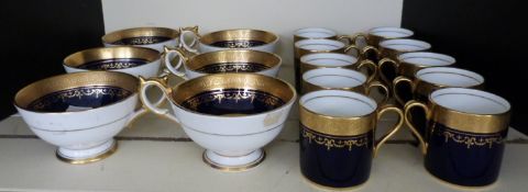 Aynsley Georgian Cobalt 7348 pattern teaware