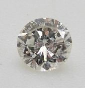 A round brilliant cut diamond of approximately 0.