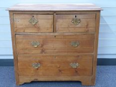 Pine dressing chest with mirror top W91 x D46 x H170cm