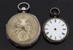 John Forrest of Clerkenwell London hallmarked silver open faced pocket watch with subsidiary