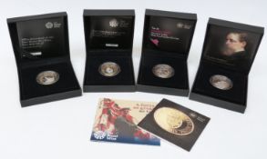 Royal Mint piedfort two pound silver proof commemorative coins including Royal Navy,