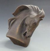 Bronze or similar horse's head,