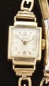 Ardan 9ct gold ladies wristwatch with gold hands, Arabic numerals,