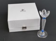 Swarovski Crystal cut glass Blue Candle Holder, 16.