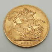 A 1911 gold full sovereign