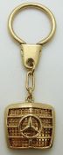 A 9ct gold Mercedes keyring,